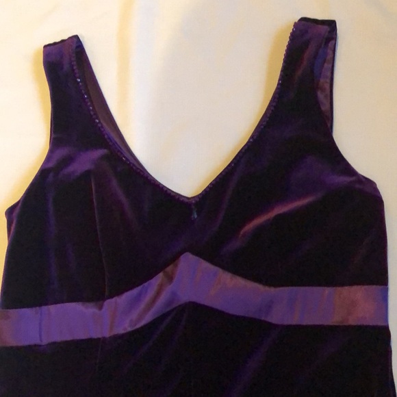 Dress womens new size 12 velvet satin 90% polyester 10% spandex trim Robbie Bee - Picture 5 of 7